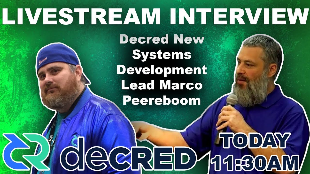 Decred New Systems Development Lead Marco Peereboom| BitBoy Crypto Livestream