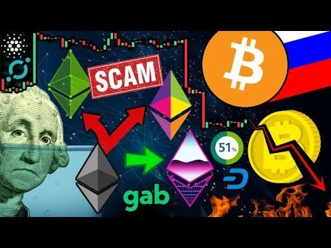 Bitcoin Headed UNDER $1k?!? Ethereum Hard Fork SCAM!!! 50% of ALL $BTC Remains Idle...