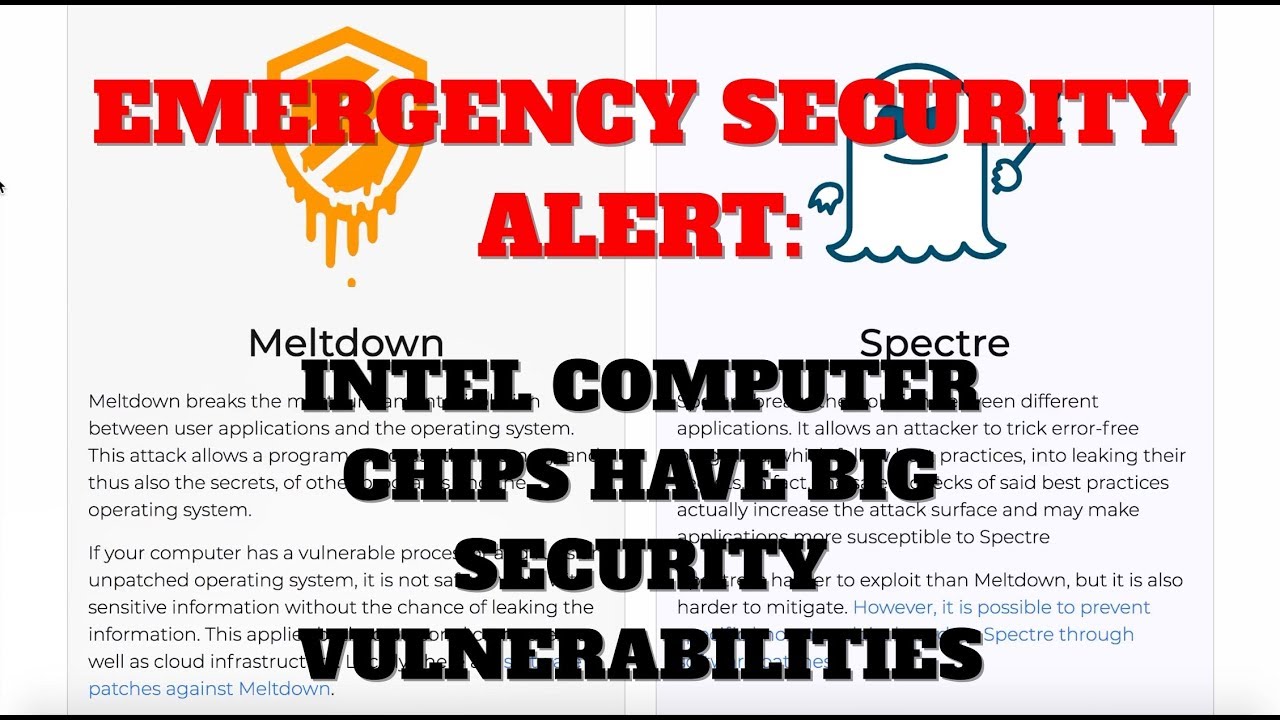 Security Alert: Intel Computer Chips Have Massive Vulnerabilities