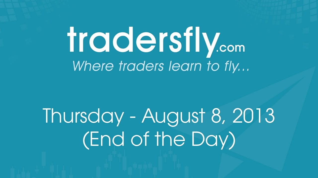End of the Day - Day Trading Tips: AAPL, AMZN, CF, DJIA, DIA, SPX - Aug 8, 2013