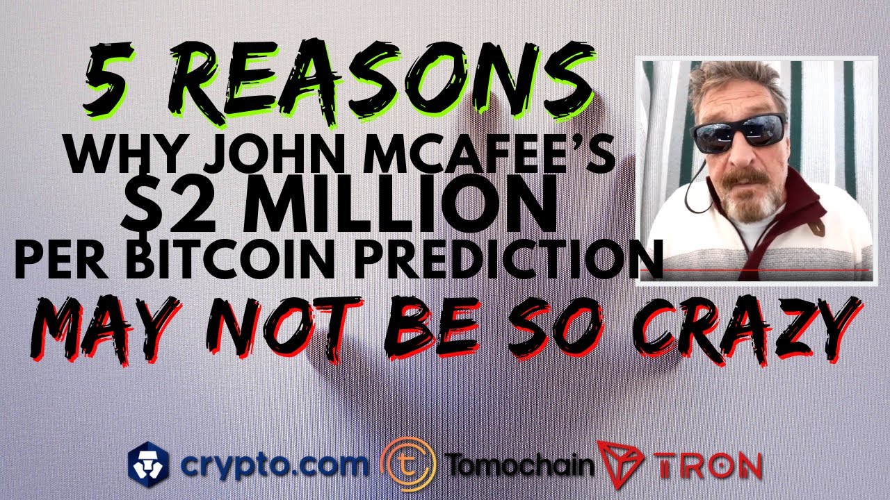 John McAfee's $2 MILLION BTC Price Prediction | Bitcoin Halving Impact | Crypto.Com Lists TOMOCHAIN