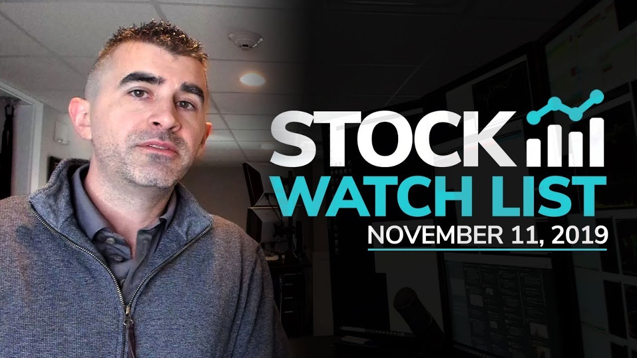 Stock Watch List and Game Plan for November 11th, 2019