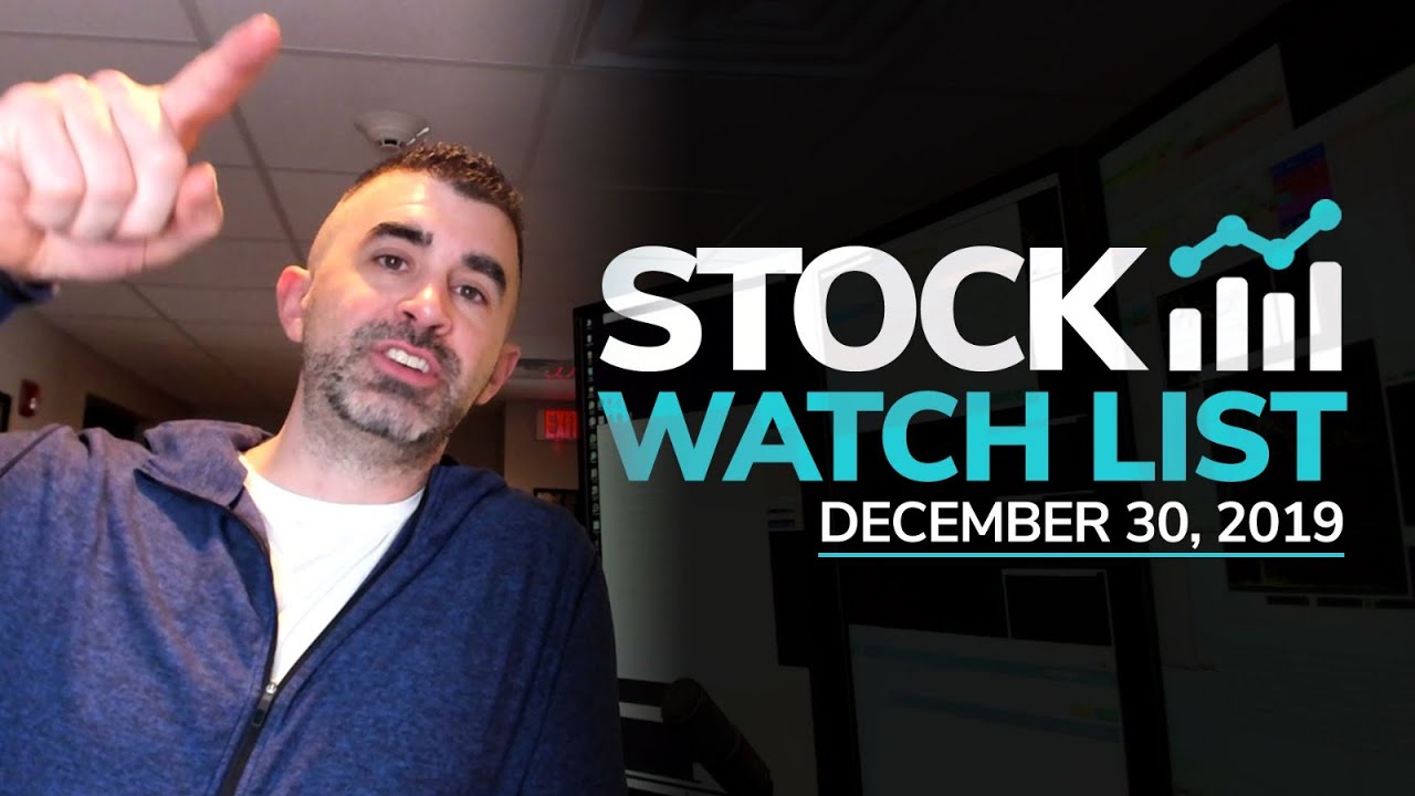 Stock Watch List and Game Plan for December 30th, 2019