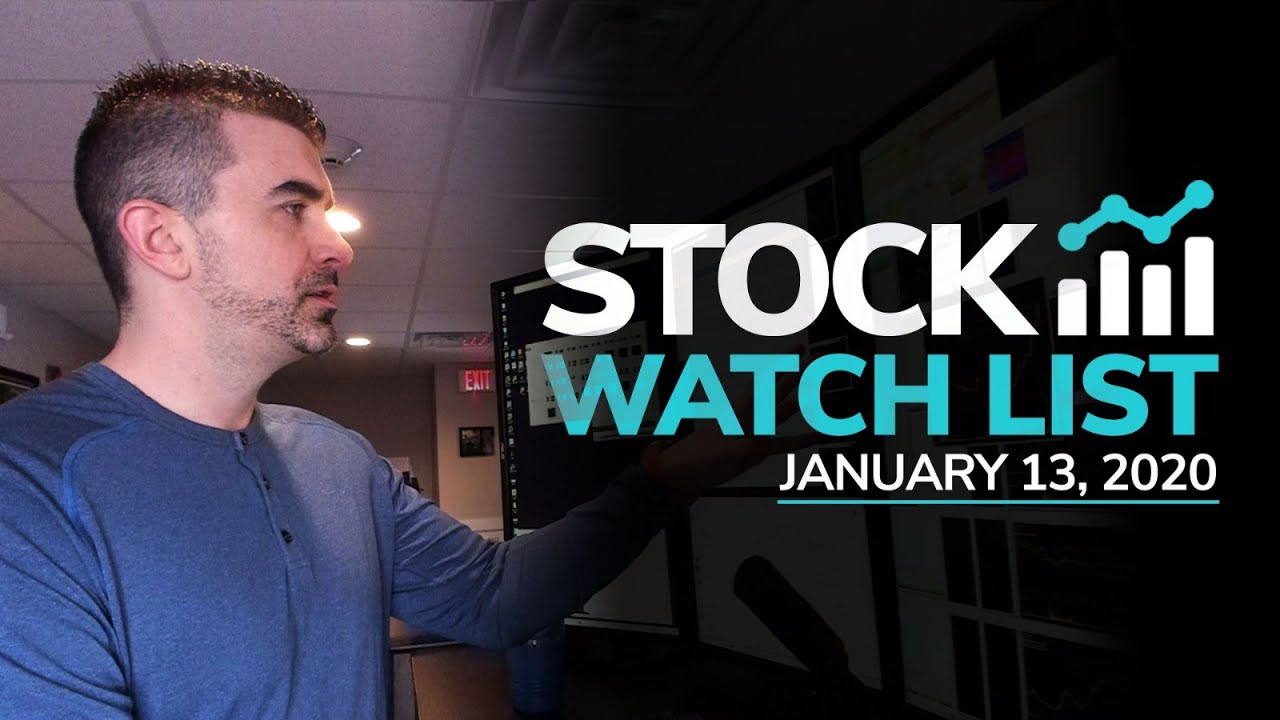 Stock Watch List and Game Plan for January 13th, 2020
