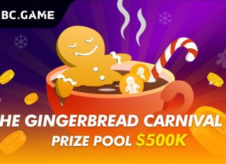The BC.GAME Gingerbread Carnival: Rewards Worth $500K + 5 Adidas NFTs Worth 5 ETH! The BC GAME Gingerbread Carnival with prizes worth $500,000