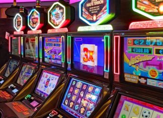Top Online Casino Games Of 2022 A Row of Slot Machines