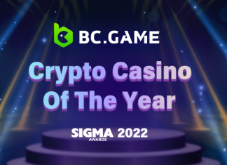 BC.Game Wins Crypto Casino Of The Year Sigma Award 2022 & Blockchain Gaming Platform of the Year
