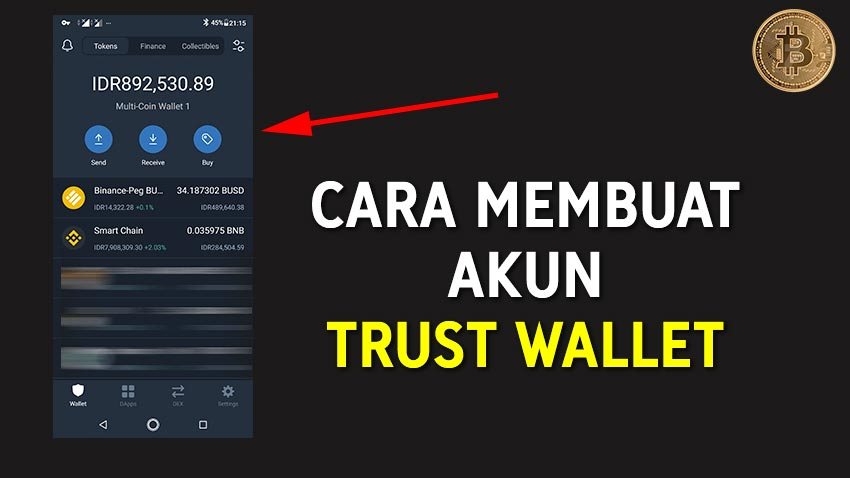 digitale Assets, Trust Wallet unterstützt