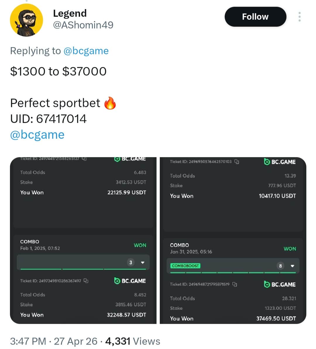 Big wins april 2026